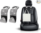 2 PCS Bling Car Seat Headrest Hooks, Crystal Rhinestone Back Seat Hanging Storage Organizer, Vehicle Seat Hanger Holder for Purse Handbag Coat, Interior Car Accessories (White)