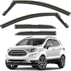 GrandWheel Window Deflectors Smoke Tinted in-Channel Side Window Vent Visor Deflectors Rain Guards Compatible with EcoSport 2018-2022 - 4pcs. GW0874