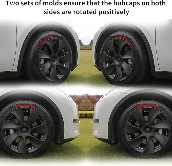 Wheel Cover for Tesla Model Y 4PCS Hubcaps for Tesla Wheel Cover Model Y(2020-2024) 19inch Rim Full Cover Hubcaps Accessories (Cyclon Style, 19 inch)