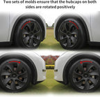 Wheel Cover for Tesla Model Y 4PCS Hubcaps for Tesla Wheel Cover Model Y(2020-2024) 19inch Rim Full Cover Hubcaps Accessories (Cyclon Style, 19 inch)