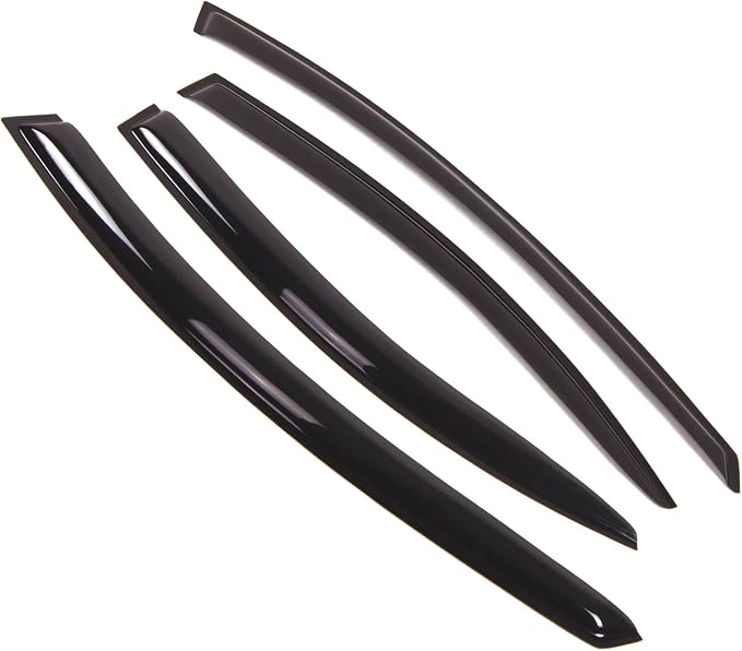 WD2-089 Dark Smoke 4 Pcs Set Window Visor (Outside Mount) Deflector Rain Guard Compatible with 1998-2004 Chrysler Concorde