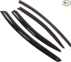 Outside Mount Window Vent Visors Rain Guards Compatible with Chrysler Concorde 1998-2004 | Side Window Wind Deflectors Rain Shields | Smoke Tinted, 4 Pcs Set, DGWV-089