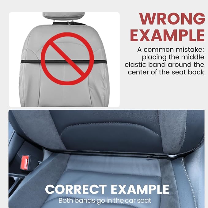 Car Seat Protector Large Kick Mat 2 Pack Durable Water Resistant Auto Seat Back Covers with 2 Mesh Pockets Protection Against Dust Mud Scratches (Dark Gray, 2-Pack)