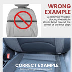 Car Seat Protector Large Kick Mat 2 Pack Durable Water Resistant Auto Seat Back Covers with 2 Mesh Pockets Protection Against Dust Mud Scratches (Dark Gray, 2-Pack)
