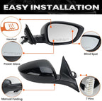 Right Passenger Side Mirror Compatible with 2018-2022 Honda Accord LX Sport Power Glass | Heated | with Blind Spot | Manual Folding Repalces HO1321329 (7Pins-Black)