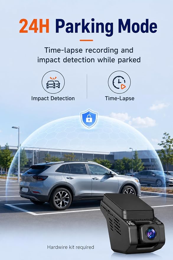 Dash Cam Front and Inside, 2.5K+1080P Dual Hidden Camera for Cars, Car Camera Front and Interior with Night Vision, 4 IR LEDs, G-Sensor, 24H Parking Mode, Loop Recording, 32GB Card Included