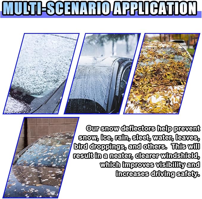 Car Windshield Snow Ice Cover, Windproof Sunshade Protector, Oxford Cloth Car Frost Window Covers, Universal Fit for Most Cars, Trucks, SUVs