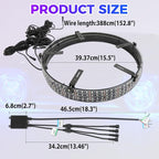 4PCS 15.5inch RGB LED Wheel Rim Lights with Bluetooth and Remote Control,Wheel Ring Light Kits with Turn Signal and Braking Function Tire Lights for Pickup Truck SUV Car (15.5inch)