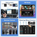Android 13 Car Stereo for Hyundai Genesis 2009-2014, 2+64GB, 9-inch Touchscreen with CarPlay Android Auto, GPS Navigation, Bluetooth, WiFi, FM Radio, AHD Backup Camera