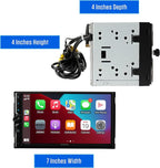 J3CA7W 7" Wireless Apple CarPlay Android Auto Double DIN Car Stereo | Wired or wireless Certified Apple CarPlay and Android Auto, 7-inch touchscreen, Bluetooth, backup camera input, USB