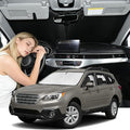 Windshield Sunshade for Subaru Outback 2010-2014 Sun Shade Car Windshield Upgrade 4 Layers Custom Fit Outback Car Window Shade Windshield Sun Visor Blocks UV Rays Keep Cool Foldable Car Accessories