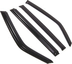 WD2-823 Dark Smoke 4 Pcs Set Window Visor (Outside Mount) Deflector Rain Guard Compatible with 2007-2015 Mitsubishi Montero