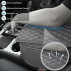Car Center Console Cover Upgraded Microfiber Leather Car Arm Rest Cover with 2 Storage Bags Universal Armrest Cover for Car Storage Box Car Interior Accessories Protector for Most Vehicle-Gray
