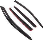 Outside Mount Window Vent Visors Rain Guards Compatible with Kia Spectra5 2005-2009 | Side Window Wind Deflectors Rain Shields | Smoke Tinted, 4 Pcs Set, DGWV-700