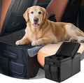 Back Front Seat Extender for Large Dogs Up to 200 Lbs, Adjustable Dog Back Seat Extender with Cushion & Storage Box, Car Organizer Gap Filler for Front or Back Seat