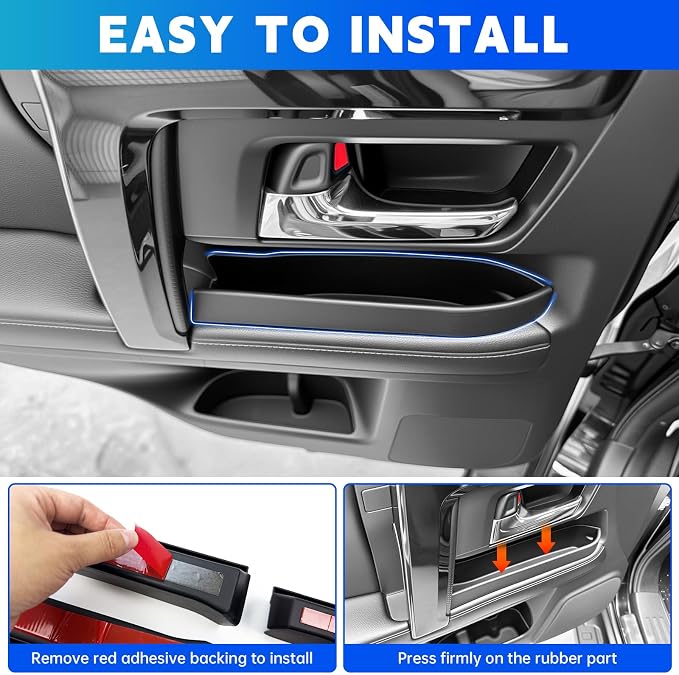 Door Handle Organizer Tray Fits for 2010-2024 Toyota 4Runner (Exclude Limited) Door Pocket Insert Storage Box Compatible with 4Runner Interior Accessories (Door Handle, 4PCS)