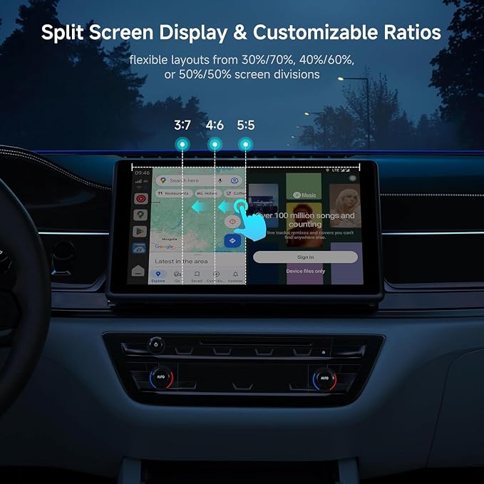 Wireless CarPlay&Android Auto Adapter with 4G LTE Magic AI Box | GPS, Full Android OS, OBD II, Gemini 3.0, Enjoy Video & Music Apps, Plug & Play for Factory Wired CarPlay & Android Auto