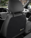Luxury Clean-Edge Kick Mat - Tapered Design Seat Back Protector and Seat Cover with Invisible Strap and Stiff Edging (1 Mat)