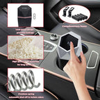 Car Trash Can with Lid, Garbage Bin for Women, Cute Interior Accessories for Seat Cup Holder, Organization Car Must Haves Essentials Mini Trash Can with Garbage Bag
