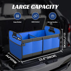 Trunk Organizer for Car - 70L Collapsible Car Storage with 11 Pockets & Reinforced Handles, SUV Trunk Organizers for Grocery Cargo(Blue)