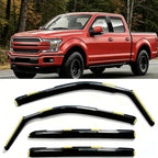 in-Channel Window Rain Guards Fit for Truck Dodge RAM 1500 2019-2025 Crew Cab, Extra Durable Side Window Wind Deflectors Vent Visors, Vent Sun Shades rain Shields Dark Smoke 4 Piece Set