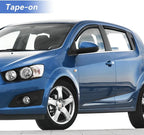 Window Visors Rain Guards for 2007-2011 Chevy Aveo Hatchback, Out-Channel Window Vent Wind Deflectors Visors Shades for 07 08 09 10 11 Chevy Aveo (Not for Sedan)