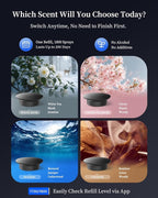 Smart Car Air Fresheners Diffuser, The First App Control Car Freshener, Solar & USB-C Charging, Auto ON/Off, Cherry Blossom & White Musk, Lasts Up to 200 Days, CF20 Pro Fragrance Diffuser