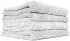 Eagle Edgeless 500 (4-Pack) Professional Korean 70/30 Blend Super Plush Microfiber Detailing Towels, 500GSM, 16in x 16in, Ice Grey