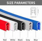 Car Door Edge Guards, 16Ft Rubber Seal Car Door Edge Trim, U Shape Door Edge Protector Guard, Aluminum Weather Proofing Automotive Door Edge Molding Protection for Most Car (Gray, 16Ft)