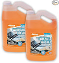 Car Windshield Washer Fluid: 1 Gallon, All Season/Weather Vehicle Window Cleaner | Streak-Free Clean | Bug and Tar Remover for Cars - 2 Pack