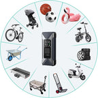 T10 Tire Inflator Portable Air Compressor, 160PSI Cordless Electric Air Pump with 7500mAh Battery, Digital Gauge, Auto Shut-off, Fast Inflation for Car, Motorcycle, Bike, Bicycle, Balls