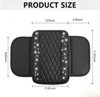 Stacool Upgraded Car Center Console Cover with Rhinestones,Microfiber Leather Car Armrest Cover Cushion with 2 Storage Bags,Universal Cars Armrest Storage Box as Cars Interior Accessories
