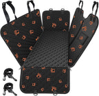 Dog Car Seat Cover for Back Seat, 2026 Upgraded 600D Heavy Duty Waterproof & Scratch-Resistant Dog Hammock for Car, Back Seat Pet Cover for Dogs with Sedan, and SUVs, Standard, Paw Prints