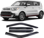 Tape-On Window Visors Deflectors Rain Guards 4 Piece Set ‎Compatible with 2014-2019 Kia Soul 94367