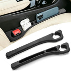 Car Seat Gap Filler Organizer for BMW X3 X5 X7 X1 3 5 7 Series 320i 328i 330i 325i 520i 530i 528i 540i 550i 2027 2026-2000 Plug With Storage Slot Strip No-Drop Seat Side Gap with Phone Holder - 2 Pack