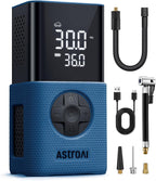 L7S Tire Inflator Portable Air Compressor Cordless with Digital Pressure Gauge, 150 PSI LED Light Bike Air Pump with Fast Inflation & Auto Shut-Off for Car Tires,Motorcycles,Bikes,Balls,Blue