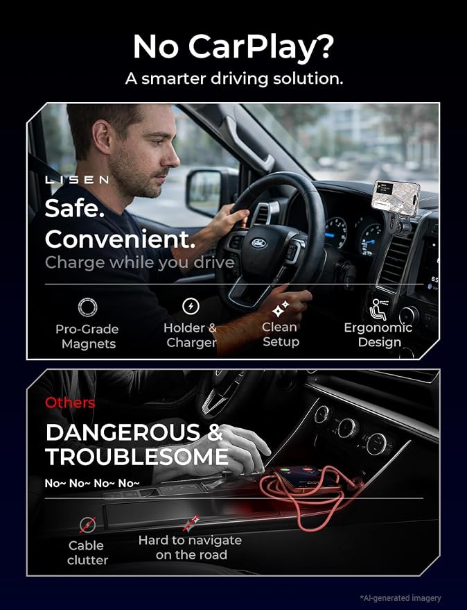for Qi2.2 25W MagSafe Car Mount Charger, [Stable & Fast Charging] for Car Vent Magnetic Wireless Car Charger, Car Phone Holder Charger Car Accessories Fits iPhone 17 Pro Max Air 16 15 14 13 12 | [Fast Charging]Magsafe Car Mount Charger,[Qi2.2 Cer...