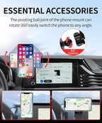 Car Phone Holder for Toyota Camry LE/SE 2025-2026 Accessories 8-inch Screen | Magsafe Magnetic Cell Phone Mount Clip Compatible with iPhone, 3D fit Stable Dashboard GPS Navigation Bracket Cradle Stand