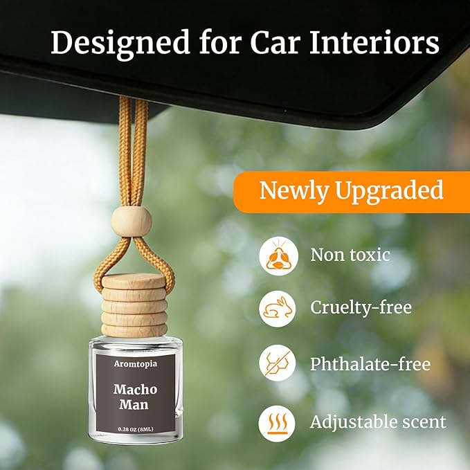 Car Air Fresheners, Hanging Car Essential Oil Diffuser Ocean Breeze, Aromtopia Long-Lasting Refreshing Odor Eliminator 2 Pack