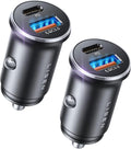 Car Charger USB C, 69W Cigarette Lighter USB Charger Adapter, Car Accessories Gifts for Men, Mini USBC Cars Fast Charging Adapter USBC Type C 12V Plug Outlet, for iPhone 17 Pro Max 16 15 14 13