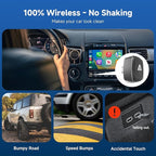D7 2-in-1 Wireless CarPlay & Android Auto Mini Adapter, Alloy Shell, Compatible with 2016+ Factory-installed Wired CarPlay/Android Auto Vehicle, Plug & Play Car Play Dongle for iPhone & AndroidPhone