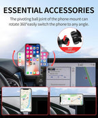 Car Phone Holder for Toyota Camry/ Hybrid 2021-2024 Accessories 9" Screen | Magsafe Magnetic Cell Phone Mount Clip Compatible with iPhone, 3D fit Stable Dashboard GPS Navigation Bracket Cradle Stand