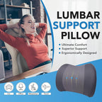 Lumbar Support Pillow for Car, Car Seat Back Support for Driving | Memory Foam Car Lumbar Support for Driving Seat, Car Back Cushion, Adjustable Straps, Lower Back Pillow, Dark Grey