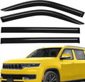 Extra Durable Window Deflectors Tape-On Window Visors Rain Guards Fit for Jeep Wagoneer L 2023-2026, Sun Visors, Wind Vent for Shades, Exterior Car Accessories - 4pcs. AG0640