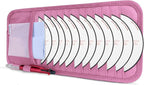 CD Case Holder for Car - Sun Visor Organizer for 12 CD’s/Dvd’s, 1 Mesh Pocket & 1 Horizontal Pen Holder - Safe, Ergonomic Design (Pink)
