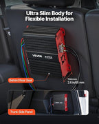 Monoblock Car Amplifier, 2000W RMS MAX, 1/2/4 Ohm Stable, 1-Channel Class D Car Audio Amplifier with Remote Subwoofer Level Control, Low Pass Filter and Bass Boost, Volume Controller Included