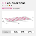 Backseat Dog Bed Mat, Non-Slip Dog Bed for Car Back Seat, Soft & Cozy Dogs Blanket, Washable Travel Pet Mat Seat Protector for Cars, SUVs, Trucks (Pink/White, 51.1" L x 23.6" W x 1.5" Th)