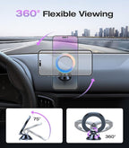 Fit for MagSafe Car Mount [Colorful Gradient] Magnetic Phone Holder for Car Dashboard [Lasting & Never Fall] All Metal Sturdy Phone Mount for Car Dash Fit iPhone 16 Pro Max 15 14 13 12 Samsung