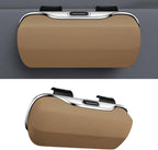 Sunglasses Holder for Car Sun Visor, Protective Automotive Eyeglasses Storage Case Hanger, Car Sunglass Holder Suitable for Truck and Sedan to Place Sunglass (Beige)