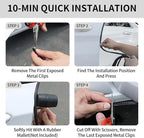 Car Door Edge Guards, 16Ft Rubber Seal Car Door Edge Trim, U Shape Door Edge Protector Guard, Aluminum Weather Proofing Automotive Door Edge Molding Protection for Most Car (White, 16Ft)